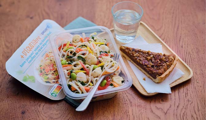 Plat &eacute;quilibr&eacute; rapide avec des saint-jacques